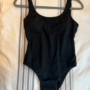 PINK Victoria's Secret Black Bodysuit Sleek Stretchy Design